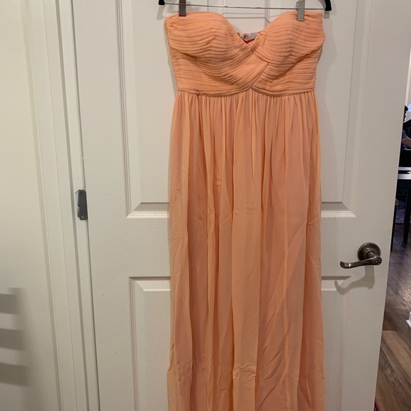 Donna Morgan Bridesmaid Stephanie Strapless Gown - Picture 2 of 5